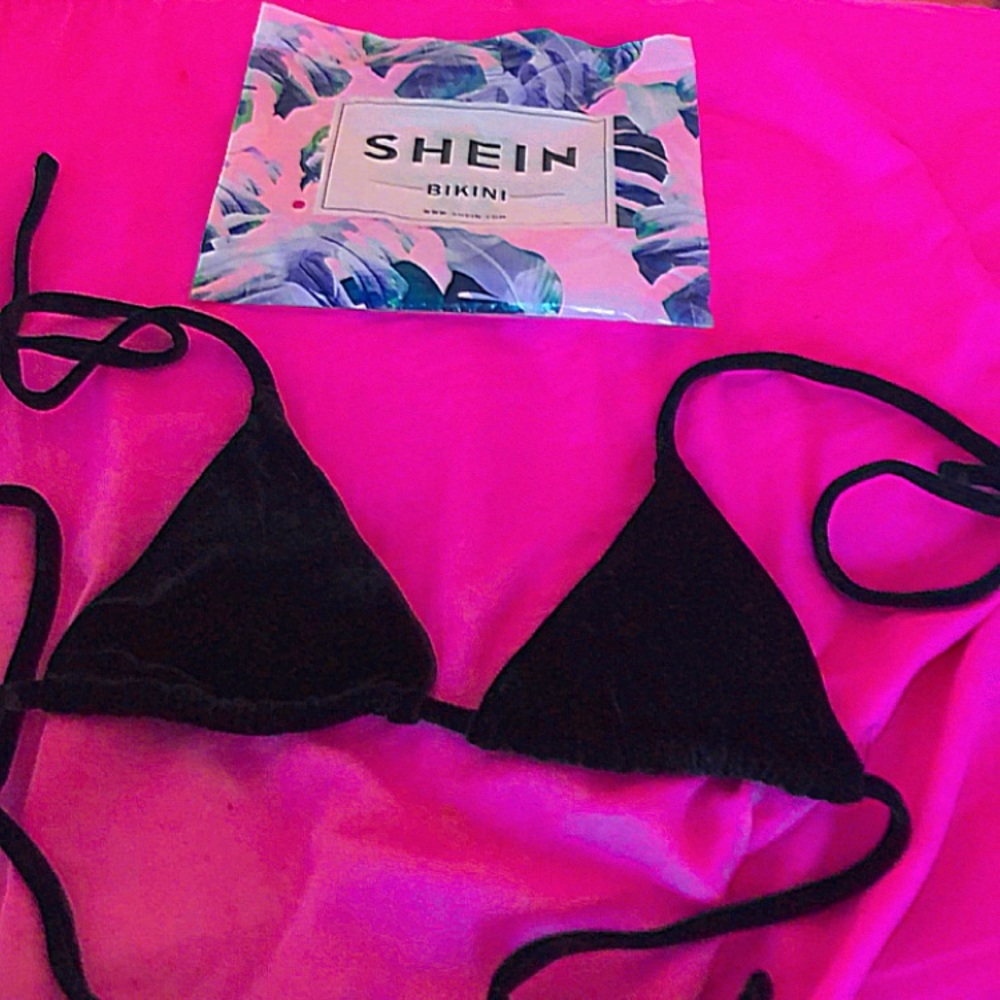 velvet bikini top shein